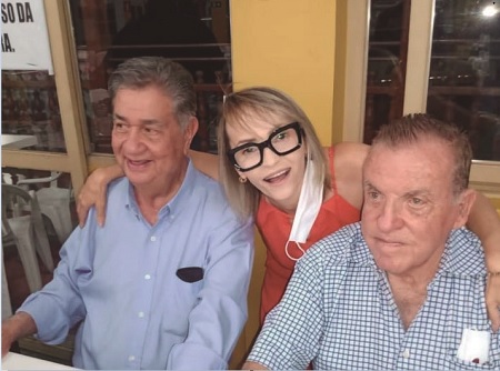 Almoço no Três Poderes: Marcio Reinaldo, a repórter Linda Martins e o ex-prefeito Marcelo Cecé