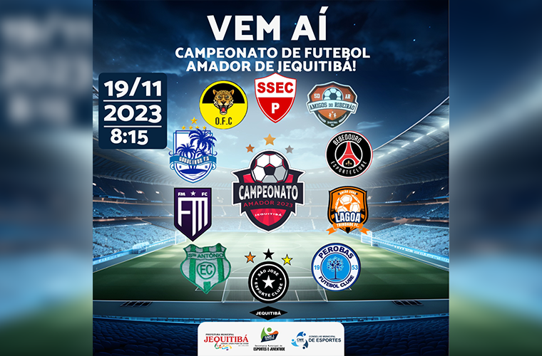 Vem aí o Campeonato Amador de Futebol de Jequitibá, com 10 equipes da região
