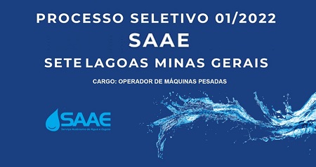 SAAE anuncia contratação de operadores de máquinas pesadas via processo seletivo 