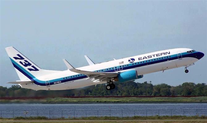 Composta hoje por 13 aeronaves B767, a frota da Eastern será acrescida de modelos B777 a partir de setembro.Foto: Eastern Airlines